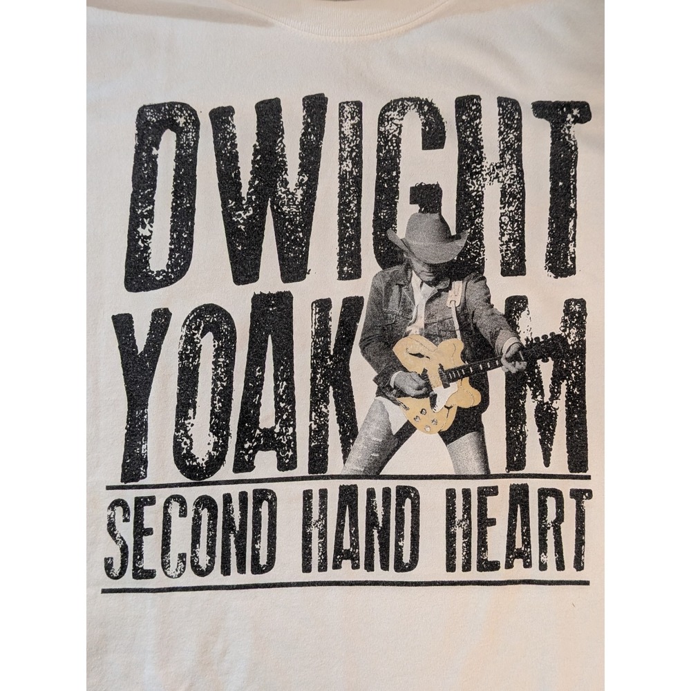 Dwight Yoakam Second Hand Heart Graphic T-Shirt Mens XL White Gildan Band Tee